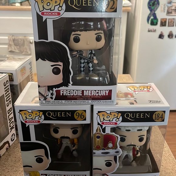 Set of 3 Freddie Mercury Pop Rocks Figures
